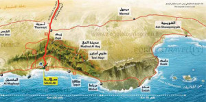 Crociera in Oman, piantina del Mar Arabico, Oceano Indiano.