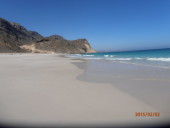 Foto del mare Arabico, oceano Indiano nel Dhofar, Oman del sud, lungo la via dell' incenso, nei dintorni di Salalah. D.B.