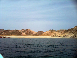 Pesca nelle Isole del Sud Oman, Oceano Indiano, famose per la pesca del G.T.. Foto dalla barca dell' isola dei pescatori.